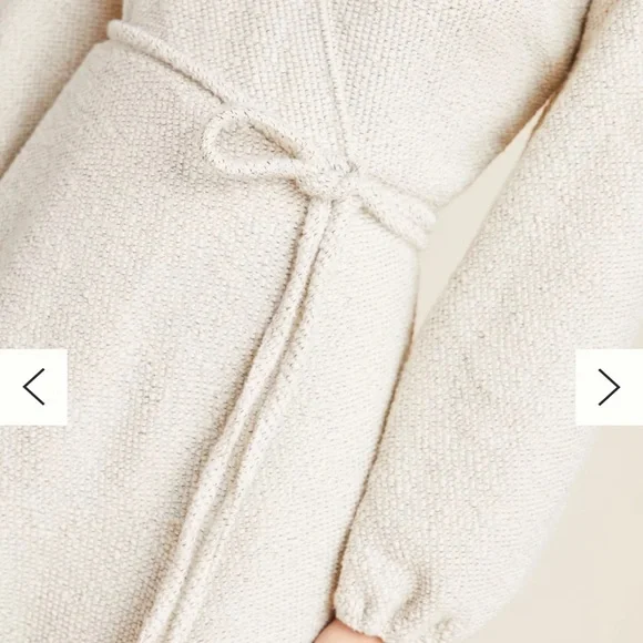 Anthropologie Cream  Diana Knit Mini Wrap Dress - Picture 3 of 7